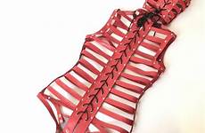 leather bondage red harness body bdsm restraint full sex toys fetish hood mask restraints toy belt adjustable clothing 2017new sale