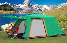 tent camping outdoor people big family high quality rainproof automatic double