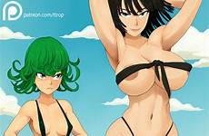 hentai sisters ttrop punch fubuki tatsumaki man xxx beach day big bikini envy breast breasts rule34 cleavage rule 34 girls