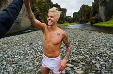 justin bieber ice swim iceland cold naked his nearly