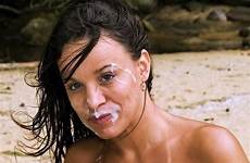 beach facial cumshot outdoors cumface jizz sperm smutty