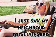 sunbathing naked neighbour yard back her saw just