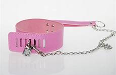 collar bdsm pink bondage collars sex leash leather adult slave catch lock fetish toys game erotic neck