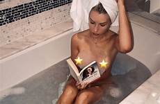 lottie moss naked nude bath she leaked revealing bikini book her reading instagram selfie celebrity bares night fans kate bubble