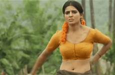 samantha gif hot cleavage sexy navel movie rangasthalam show actress