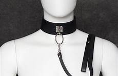 collar bdsm bondage leash sex slave neck collars fetish leather dress toys chain sexy public ring rings chains steel store