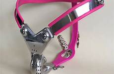 chastity male cock belt cage plug men anal slave bdsm bondage steel sex master pink stainless device tools harness devices