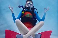 scuba diving kids girl girls meditating snorkeling