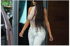 kim kardashian miami imagination much leave outfits don kardashians nips through white she top nothing hawtcelebs bra stepped underneath sheer