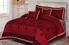 red velvet bedding set pcs teresa heavy bed pk hutch sets sheets