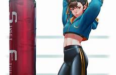 chun streetfighter capcom fighting boxing workin figther fanarts chunli femeninos warming tbib morry options