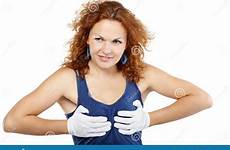 seins serre femme squeezes handen drukt borsten sein