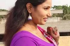 aunty blouse saree aunties auntie sarees housewife heroines