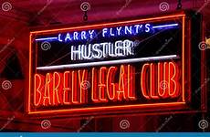 barely legal hustler club orleans sign stock editorial strip