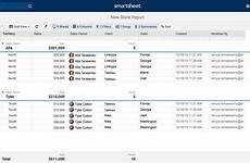 grouping summary smartsheet report reports group
