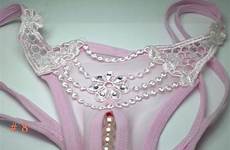 panties pearl thong tease stroker embroidered bead her women