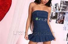 lupe lil strapless delaine popper xiao miniskirts