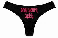 thong panties womens ddlg clothing owned daddy yours only funny gag slutty submissive bachelorette naughty gift party cute sexy panty