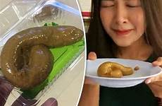 looks poo poop woman eat pudding disgusted thailand dessert crazy her toilet human waste snack but disgusting
