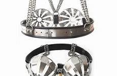 female bra chastity belt stainless steel bondage brassiere hollow adjustable device latest