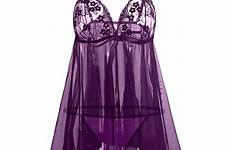 women negligee dress lace sexy thong through transparent sequins purple lingerie deals sleepwear underwear quotations cheap get honeymoon exotic babydoll