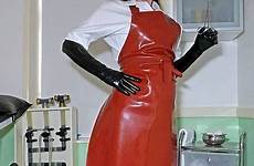 apron pvc latex schürze nurses domina strict aprons mistress krankenschwester handschuhe pinafore nástěnku vybrat auswählen fetishism