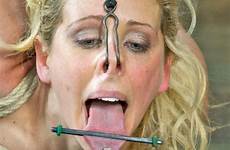 tongue nosehook degraded kinky humiliation restrained submissive