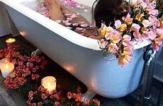 relaxing flower bath roses bathtub relax popsugar milk floral spa