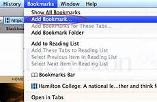 favorites bookmarks website add bar bookmark adding window hamilton edu appears below right