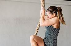 rope woman gym climb doing exercise