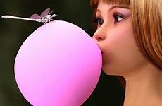 gum bubble girl blowing välj anslagstavla bubbles