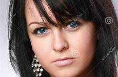 blue brunette eyed sexy girl beautiful portrait close preview