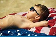 sun beach sunbathing bath boy takes child dreamstime preview sleep stock