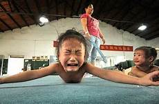 china young children gold girls boys training girl legs bars doing punishing ye her insists podium medal poses results come