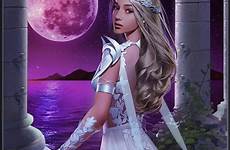 fantasy women beautiful goddess moon girl digital artwork character choose board dark