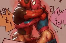 deadpool spiderman yaoi bara tumbex fanfic