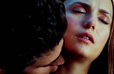 romantic vampire moments diaries gif elena giphy stefan