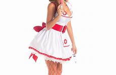 costume sexy nurse naughty costumes lingerie wonder beauty red tempt bowknot uniform cosplay