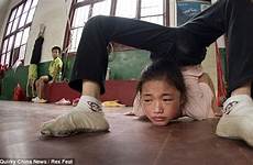 training contortion chinese young acrobats china handstands acrobatics roller skating work day children each they