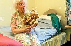 old senile lady edge nursing solemn dementia sitting alamy