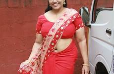 actress hot minu kurian aunty navel big movie huge saree red launch mallu stills back below ali khan mansoor college