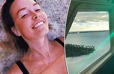 shares jet idyllic secluded bingle lara taking private holiday beach video comments off her