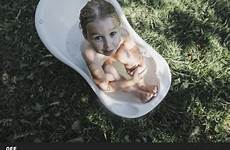 bath girl little tub sitting garden portrait stock alamy offset questions any twitter