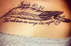 tattoo tattoos memory dad away passed bible feather isaiah eagle verse memorial he wings bone eagles daddy passing got after