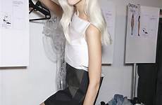 sasha blonde luss girls hot fashion hair models dress beauty girl rodriguez ponytail narciso platinum long backstage skinny sexy model