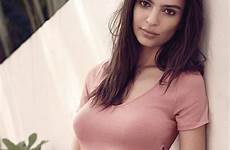 emily ratajkowski express eleven sexy spring campaign model nude adds hot gotceleb cleavage celebmafia her top outfits lace pink tee
