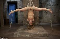 upside shaw sheena hogtied hung tied suspension ankles kink inverted splits gear gags positions
