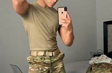 selfie army armed handsome uniformed