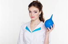 enema nurse girl young pretty blue uniform holding wearing hands stock dreamstime