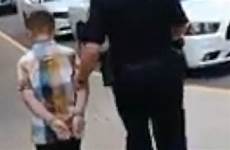 boy handcuffed year old school autism autistic police handcuff
